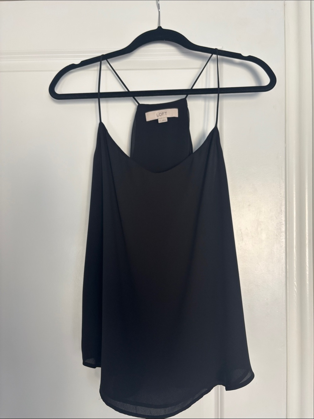 LOFT Black Spaghetti-Strap Camisole Top